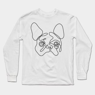 Two Line French Bulldog Long Sleeve T-Shirt